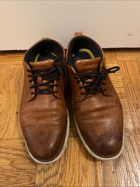 Cole Haan Men's Brown Leather Casual Lace-Up Shoes Oxford comfortable